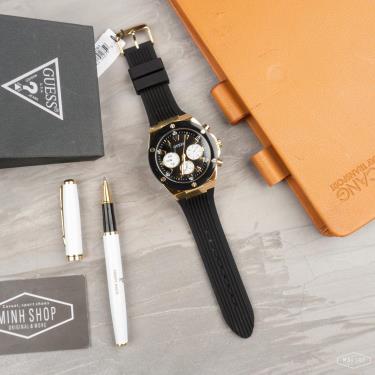 Hàng Chính Hãng Guess Poseidon Black Gold Watch 2021** GW0057G1 hang-chinh-hang-guess-poseidon-black-gold-watch-2021-gw0057g1