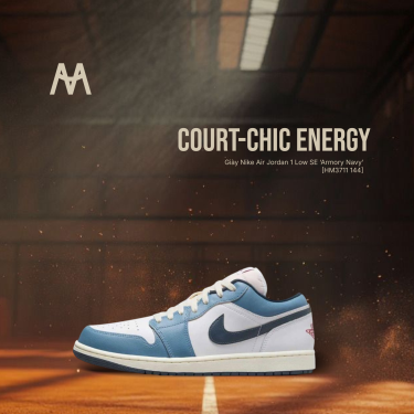 Giày Nike Air Jordan 1 Low SE ‘Armory Navy’ [HM3711 144] - Image 1