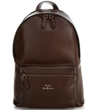 Balo Polo Ralph Lauren Pebbled Leather ''Dark Brown'' [405962456002] - Image 1