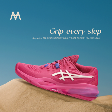 Giày Asics GEL-RESOLUTION X ''BRIGHT ROSE CREAM'' Training / Pickleball / Tennis [1042A279 700] - Image 1