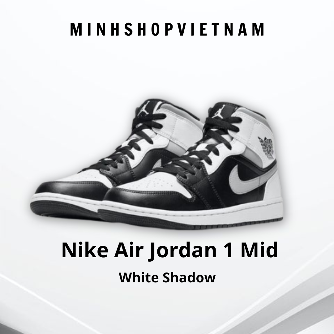 Minhshop.vn - SALE Giày Nike Air Jordan 1 Mid White Shadow ** [O