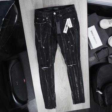 #TRIan 70% Quần Jeans Pacsun Ripped Zip Black Grey trian-70-quan-jeans-pacsun-ripped-zip-black-grey