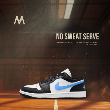 ~Sale Giày Nike Air Jordan 1 Low 'Black University Blue' [DC0774 041] [ O ] FLAW_ Discount - Image 1
