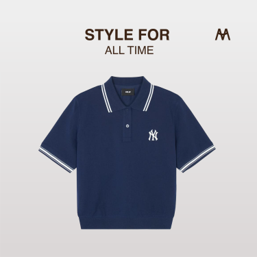 Áo Polo MLB Varsity Half Zip Up New York Yankees 'NAVY' [ 3fpqb0243 50nys ]