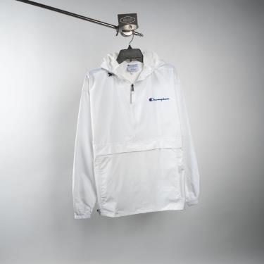 Áo Khoác Champion Packable Jacket White Small LOGO **
