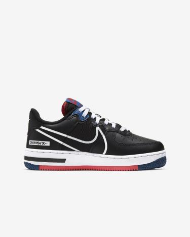 air force 1 react black red blue