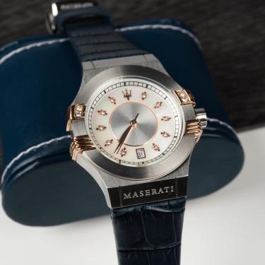 Đồng Hồ Maserati Potenza Chronograph Silver Dial Ladies Watch Navy ** [R8851108502]