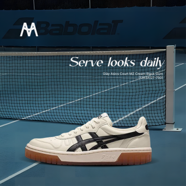 Giày Asics Court MZ Cream Black Gum [1203A127-750]
