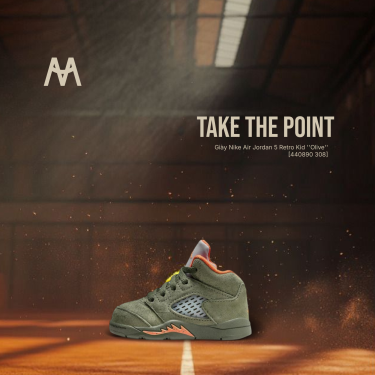 Giày Nike Air Jordan 5 Retro Kid ''Olive'' [440890 308] - Image 1