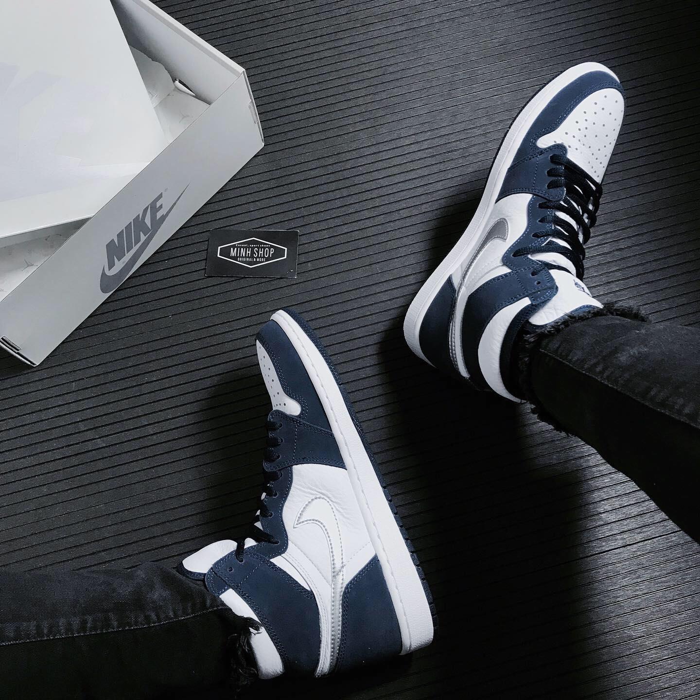 Minhshop.vn - Giày Nike Air Jordan 1 Retro High COJP Midnight Navy