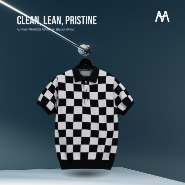 Áo Polo FRANCIS MANTINI  'Black/ White' - DISCOUNT TRUNG THU - Image 1