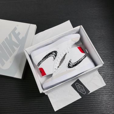 Nike Blazer Mid White Graffiti Red Black **  [CW7580 110]