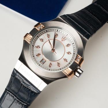 Đồng Hồ Maserati Potenza Chronograph Silver Dial Ladies Watch Navy ** [R8851108502]