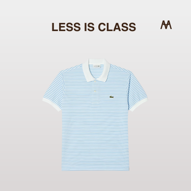 Áo Polo Lacoste Original Striped Line Classic Fit White/Blue [PH9753 51 F6Z]