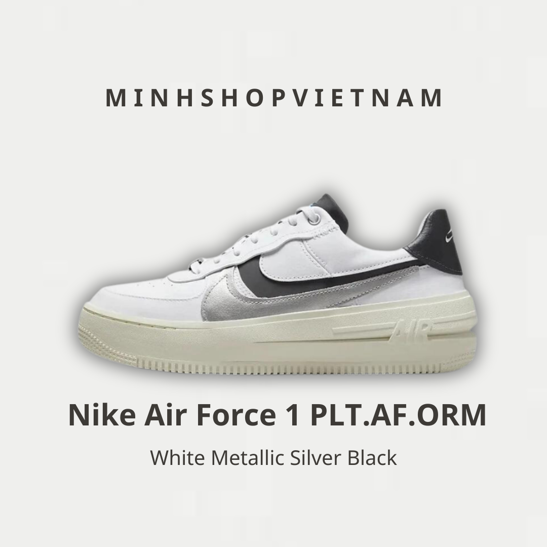 (WMNS) Nike Air Force 1 PLT.AF.ORM LV8 'White Metallic Silver' DX3199-100 US 10½