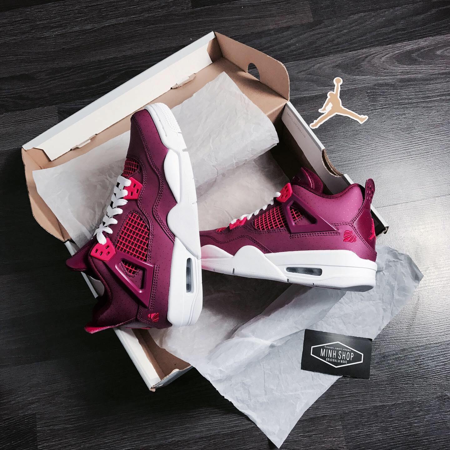  - -=40% Giày Nike Air Jordan 4 Retro Valentine's Day V **  [487724 661]