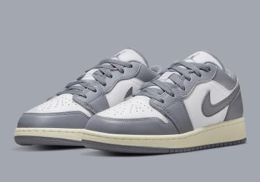 Giày Nike Air Jordan 1 Low (GS) 'Vintage Grey' 553560-053 giay-nike-air-jordan-1-low-gs-vintage-grey-553560-053