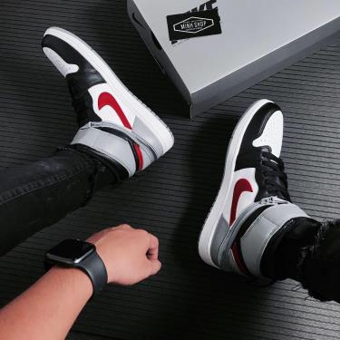 Giày Nike Jordan 1 Hi Flyease Black Particle Grey Gym Red V ** [CQ3835 002]