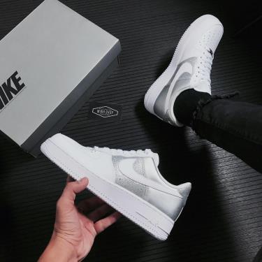 -1XXX Giày Nike Air Force 1 07 Low White Metallic Silver ** [DD6629 100]
