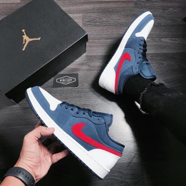 Hàng Chính Hãng Nike Jordan 1 Low USA Navy Red White 2021** [CZ8454 400]