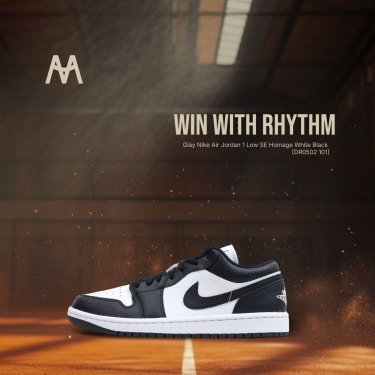 Giày Nike Air Jordan 1 Low SE Homage White Black [DR0502 101] - Image 1