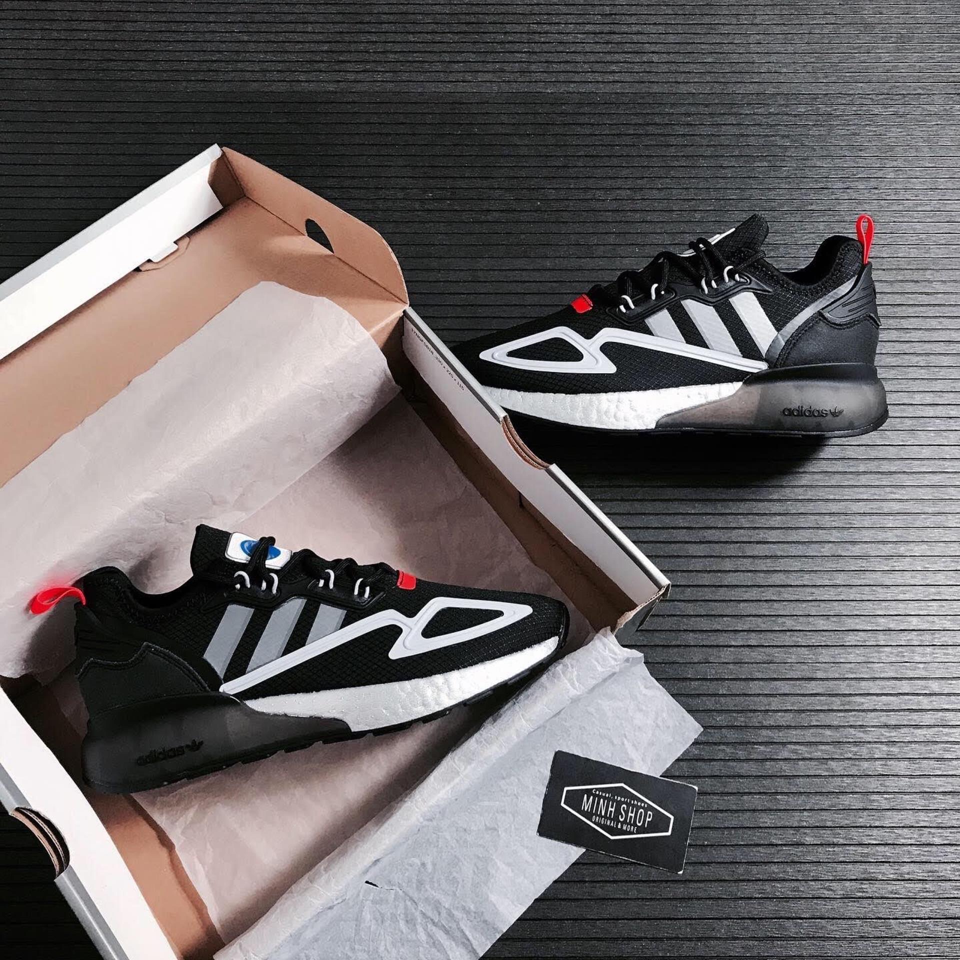 Minhshop.vn - GiÃ y Adidas ZX 2K Boost 'Black Halo Silver' [FY5724]