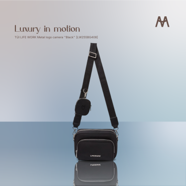 TÚI LIFE WORK Metal logo camera ''Black'' [LW255BG408] - Image 1