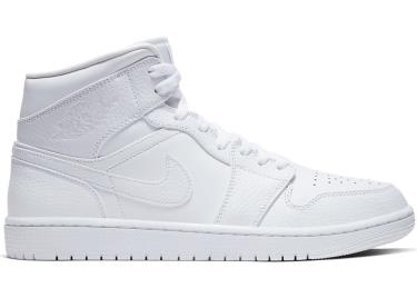 -1XXX K 👈 Giày Nike Jordan 1 Mid Triple White 2.0 [O] ** [554724 130]