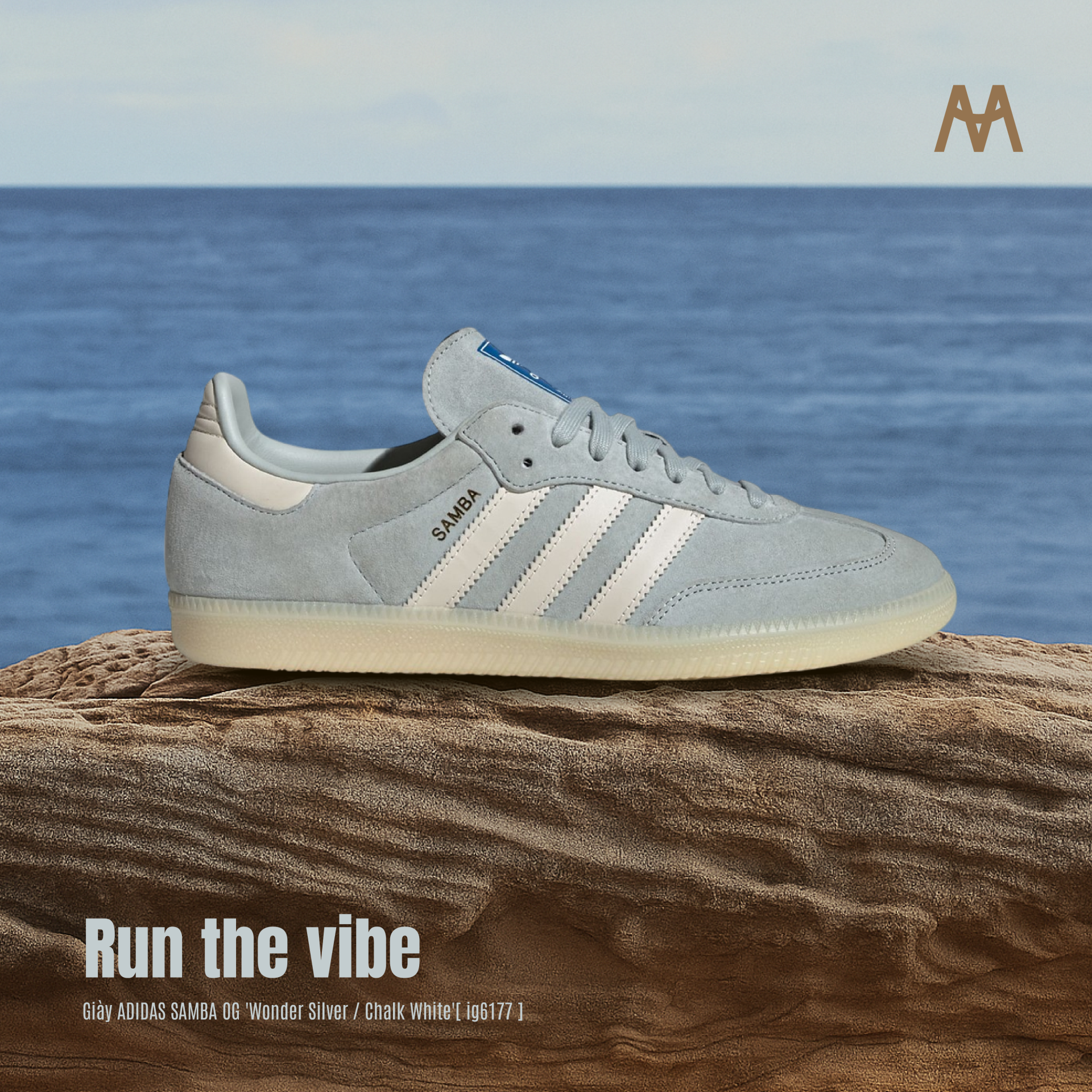 Minhshop.vn - Giày ADIDAS SAMBA OG 'Wonder Silver / Chalk