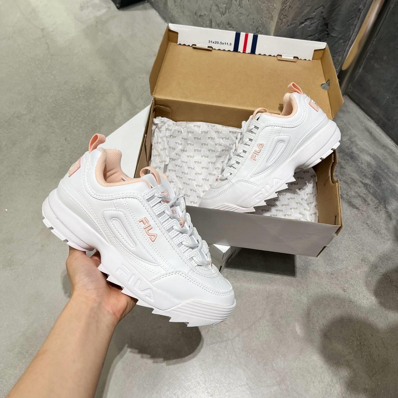 Fila disruptor 2 hot sale white pink gold