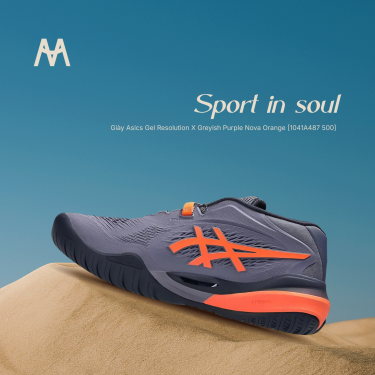 Giày Asics Gel Resolution X Greyish ''Purple Nova Orange'' Training / Pickleball / Tennis [1041A487 500] - Image 1