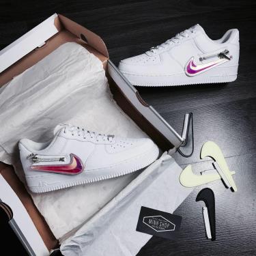 Hàng Chính Hãng Nike Air Force 1 '07 Premium 'Zip Swoosh - White' 2020**