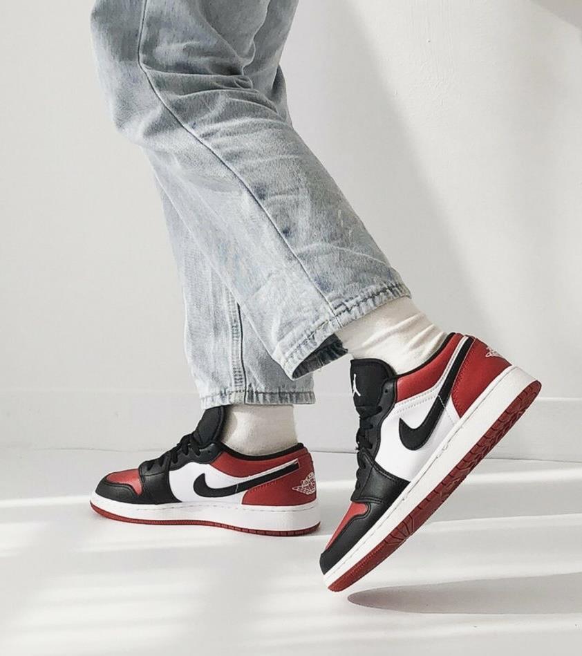 Minhshop.vn - CHOICE Giày Nike Air Jordan 1 Low 'Bred Toe' [553558