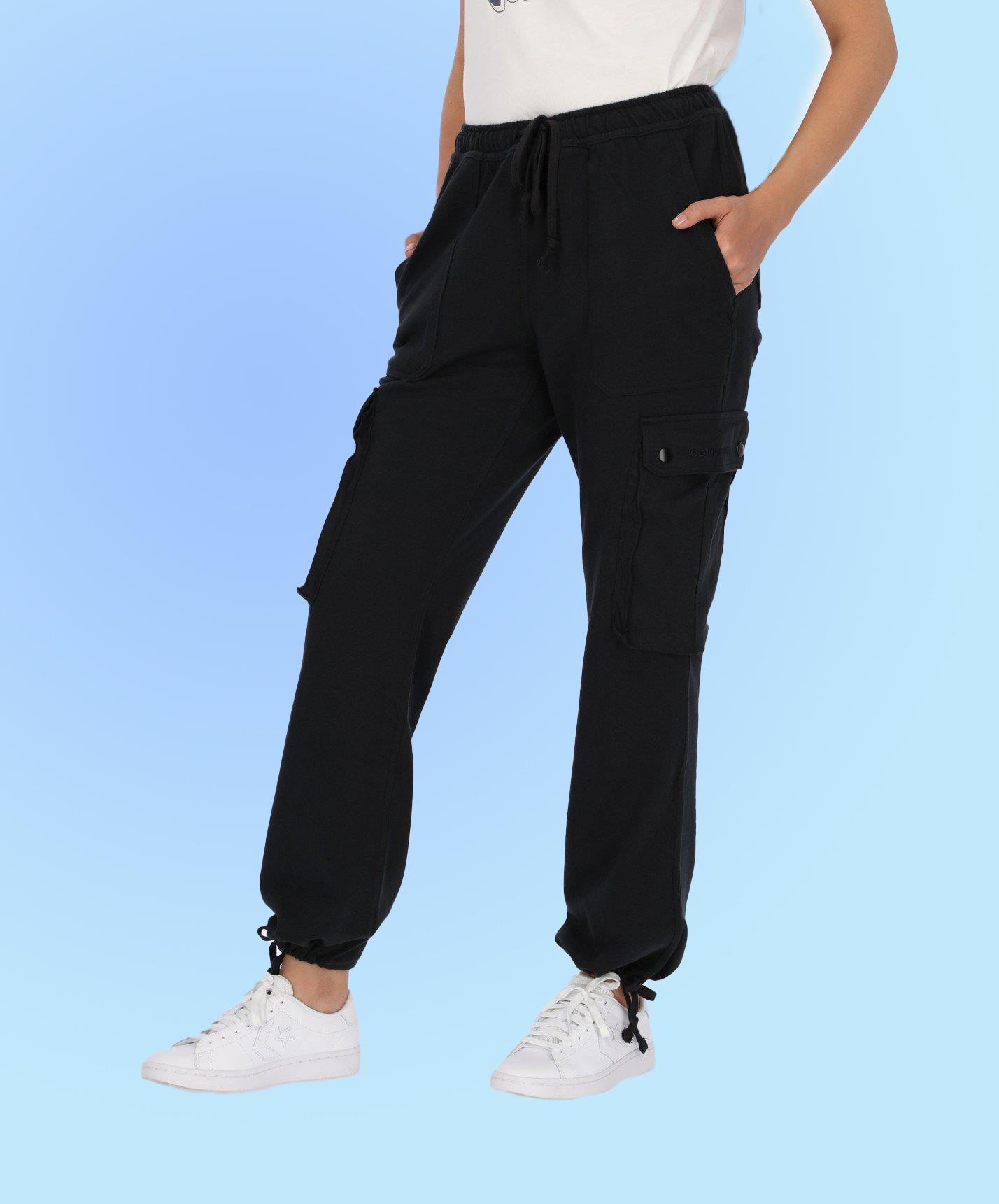 Converse ELEVATED SEASONAL KNIT PANT black - Free delivery | Spartoo NET !  - Clothing Cargo trousers Men USD/$61.60