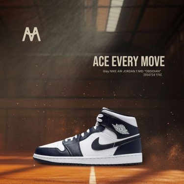 Giày NIKE AIR JORDAN 1 MID “OBSIDIAN” [554724 174] - Image 1
