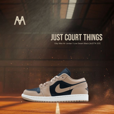 Giày Nike Air Jordan 1 Low Desert Black [dc0774 201] - Image 1