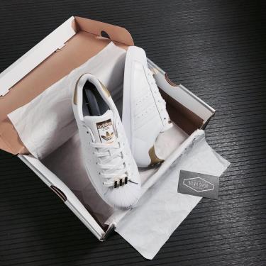 💋Top Choice💋 Giày Adidas SuperStar White/Gold ** [FV3723]