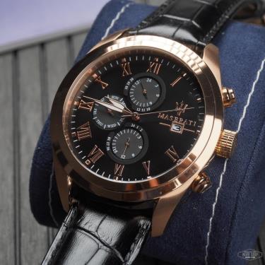 Đồng Hồ Maserati Traguardo Black Dial Watch ** [R8871612002]