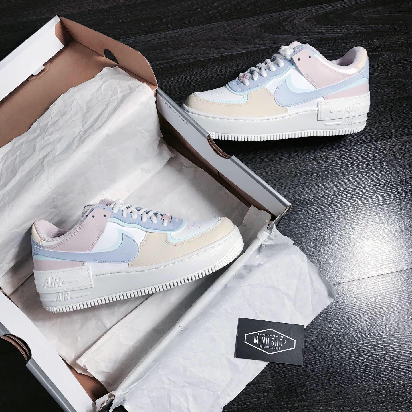 Nike Air Force 1 Shadow Macaroon Candy phá»i mÃ u dÃ nh riÃªng cho chá» em - An ChÆ°Æ¡ng Shoes