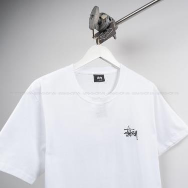Basic tee  Áo Thun Stussy White/Black LOGO ** [1904762]