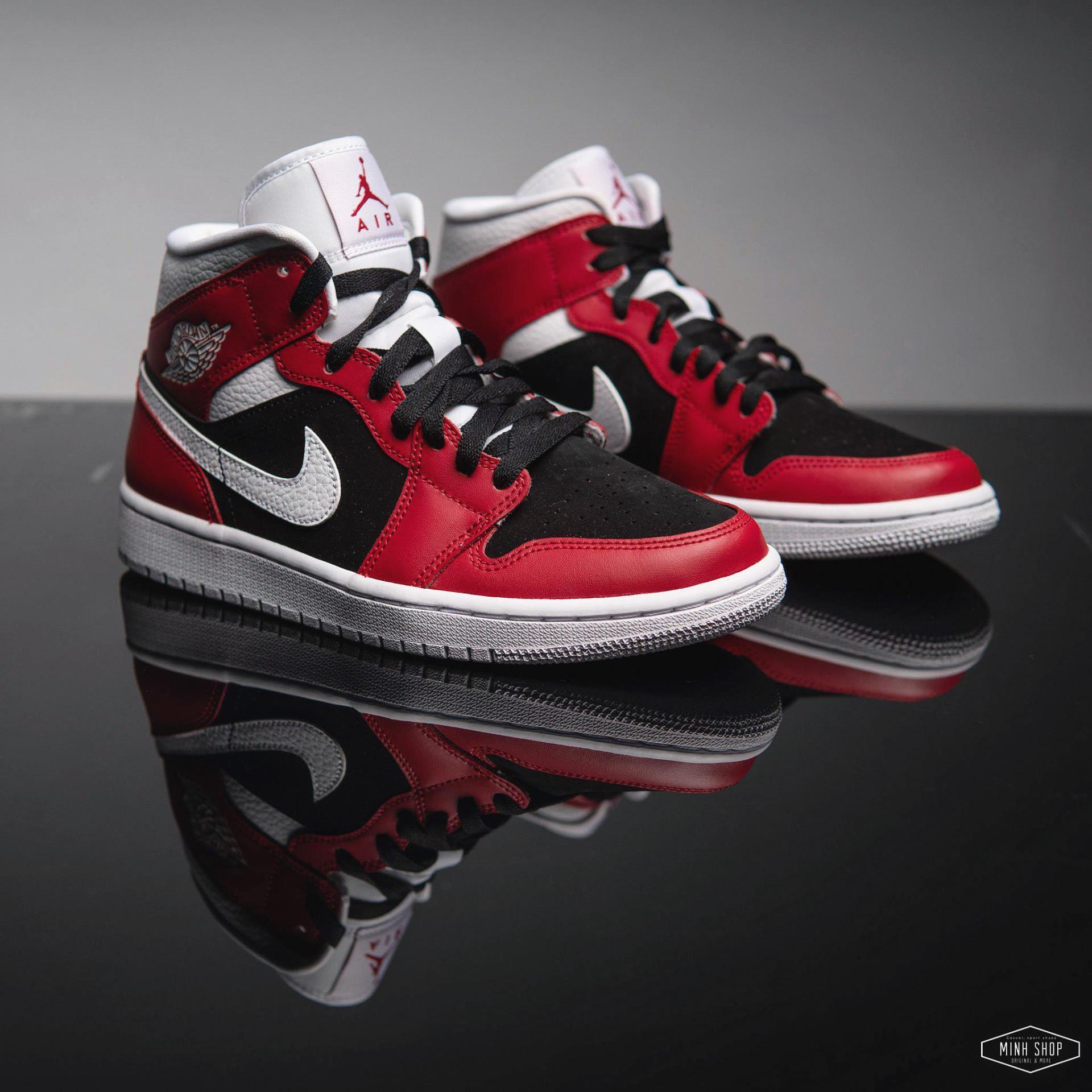 nike air jordan one red and black