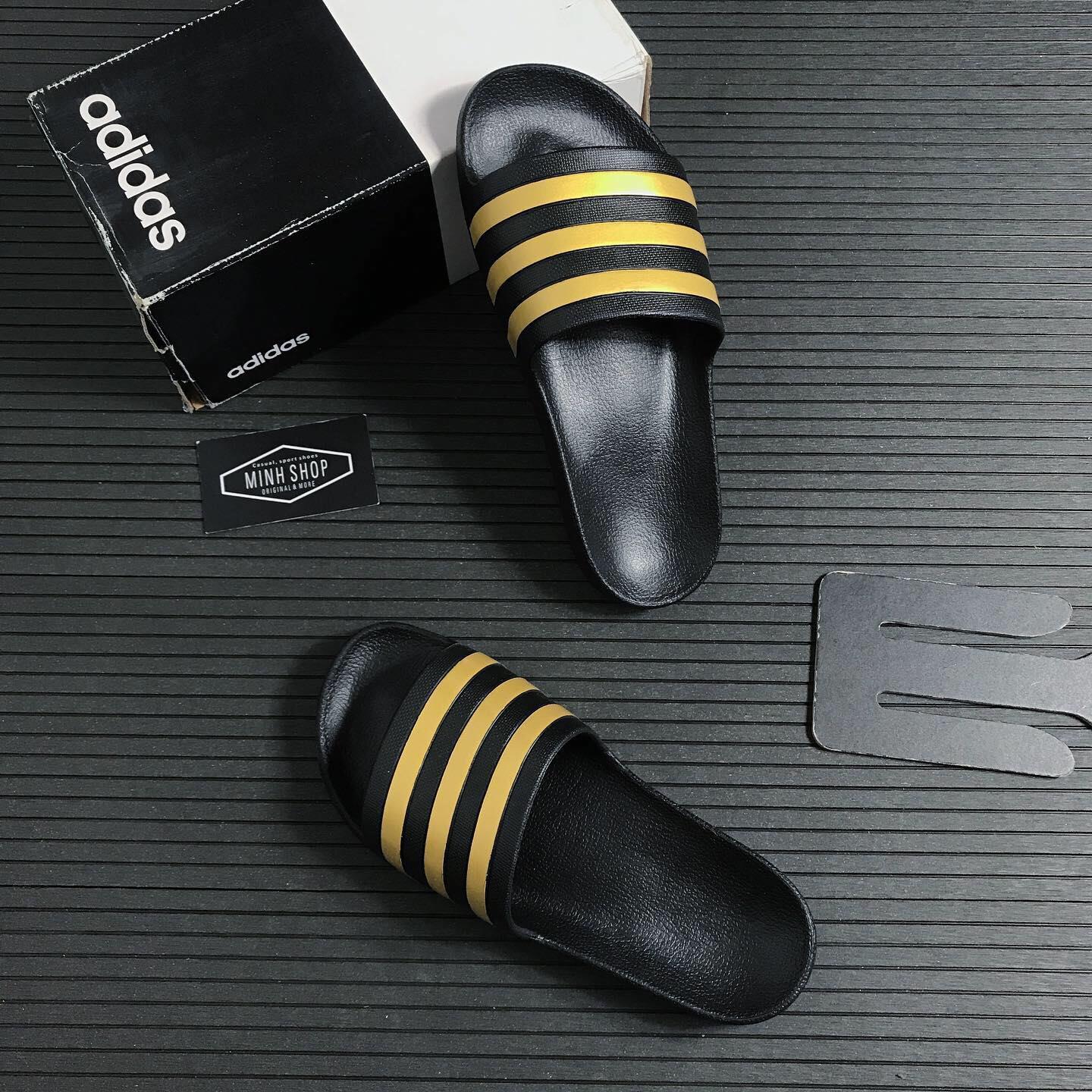 Minhshop.vn - Dép Adidas Adilette Aqua Slides Black/Gold ** [EG1758]