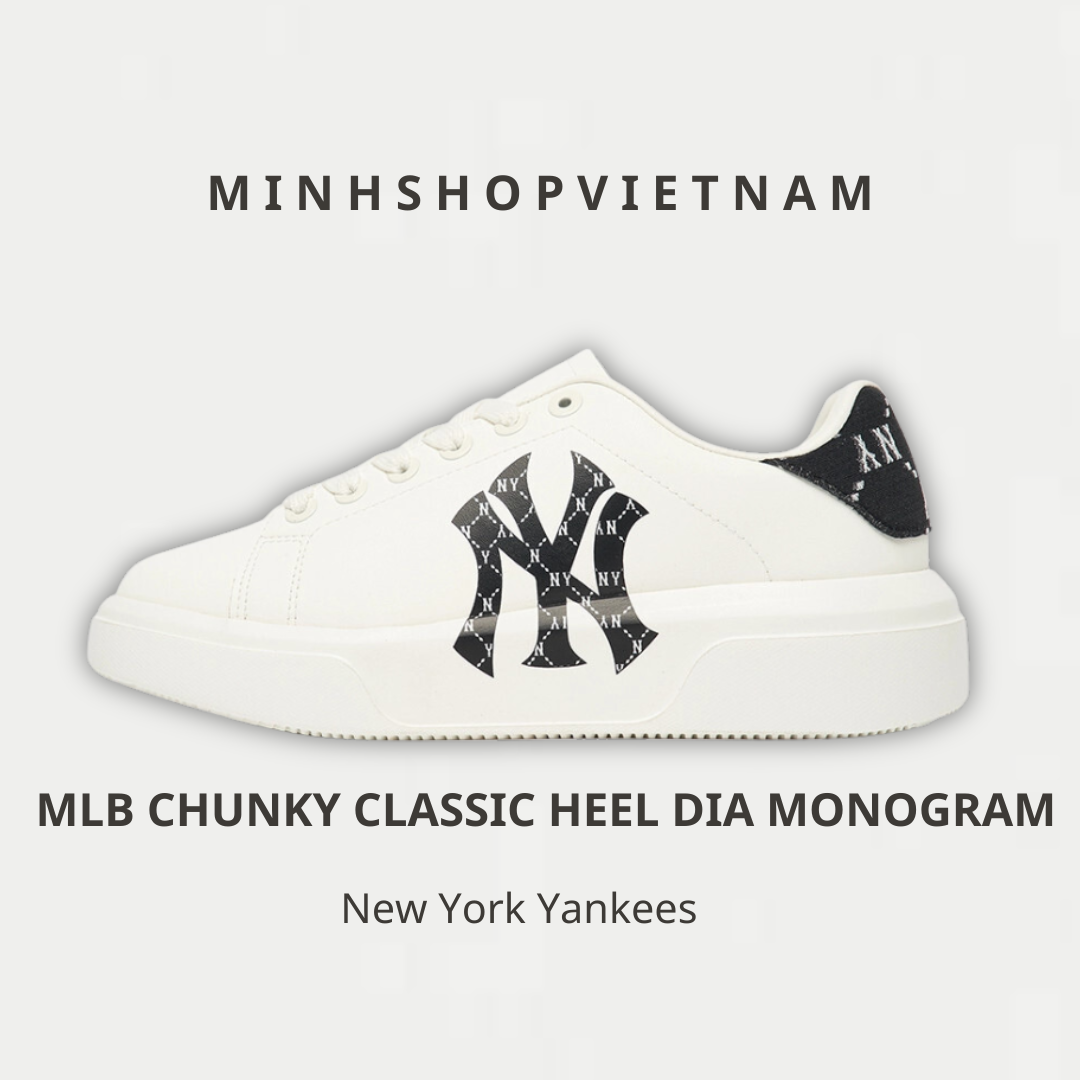 MLB Korea - Chunky Classic Heel Dia Monogram New York Yankees 28 / Beige