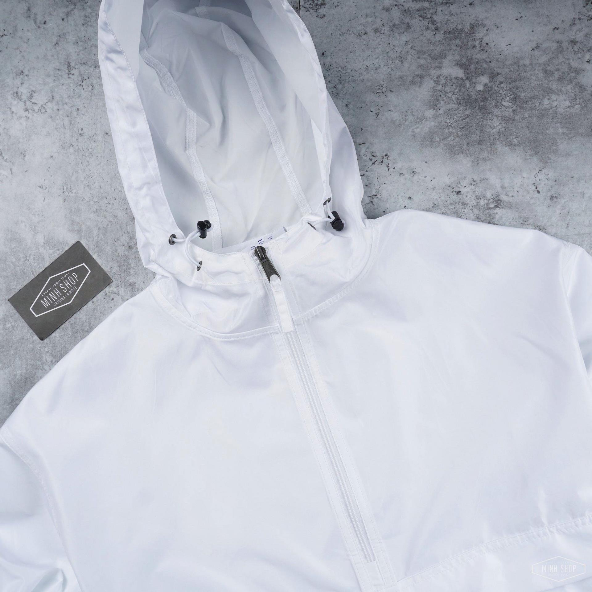 champion packable jacket white