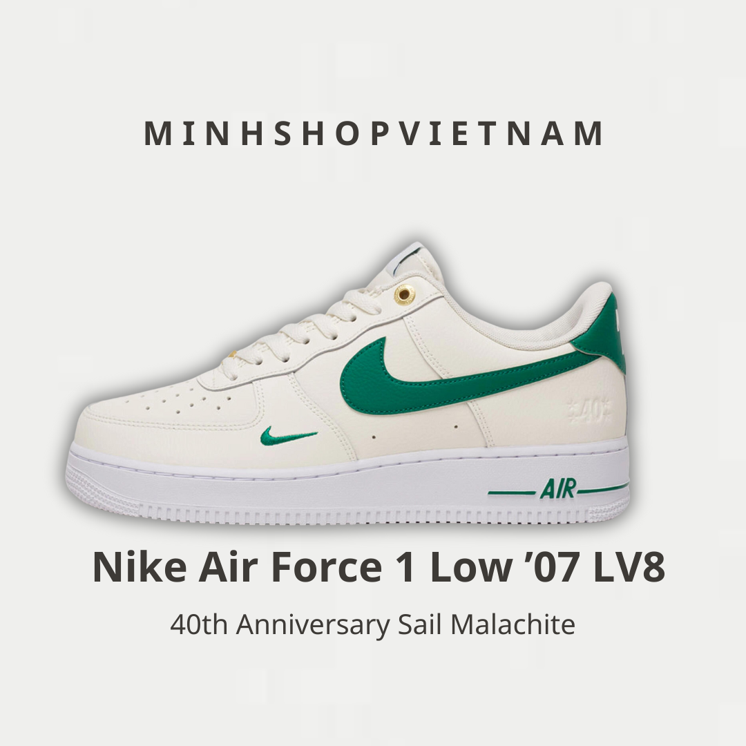 Nike Air Force 1 Low 40th Anniversary Sail Malachite Womens DQ7582-101 | Size UK 7.5