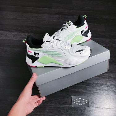 Puma rs x white on sale green