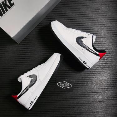 Giày Nike Air Force 1 Low Brushstroke White Black **