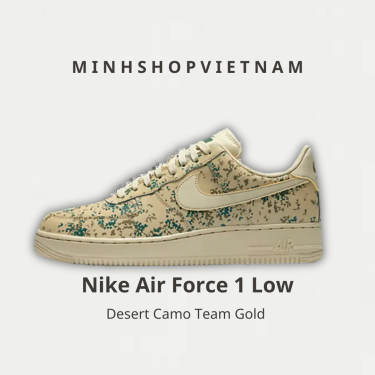 Air force 1 low hotsell desert camo team gold