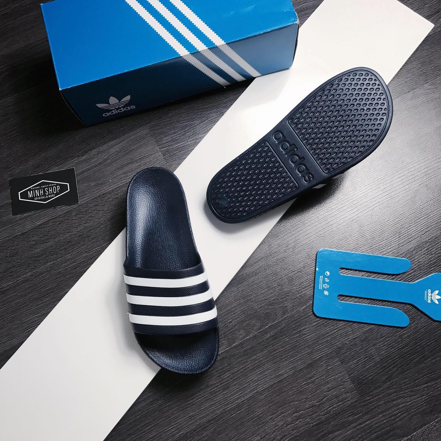 Minhshop.vn - Dép Adidas Adilette Aqua Slides All Navy/White[F35542]