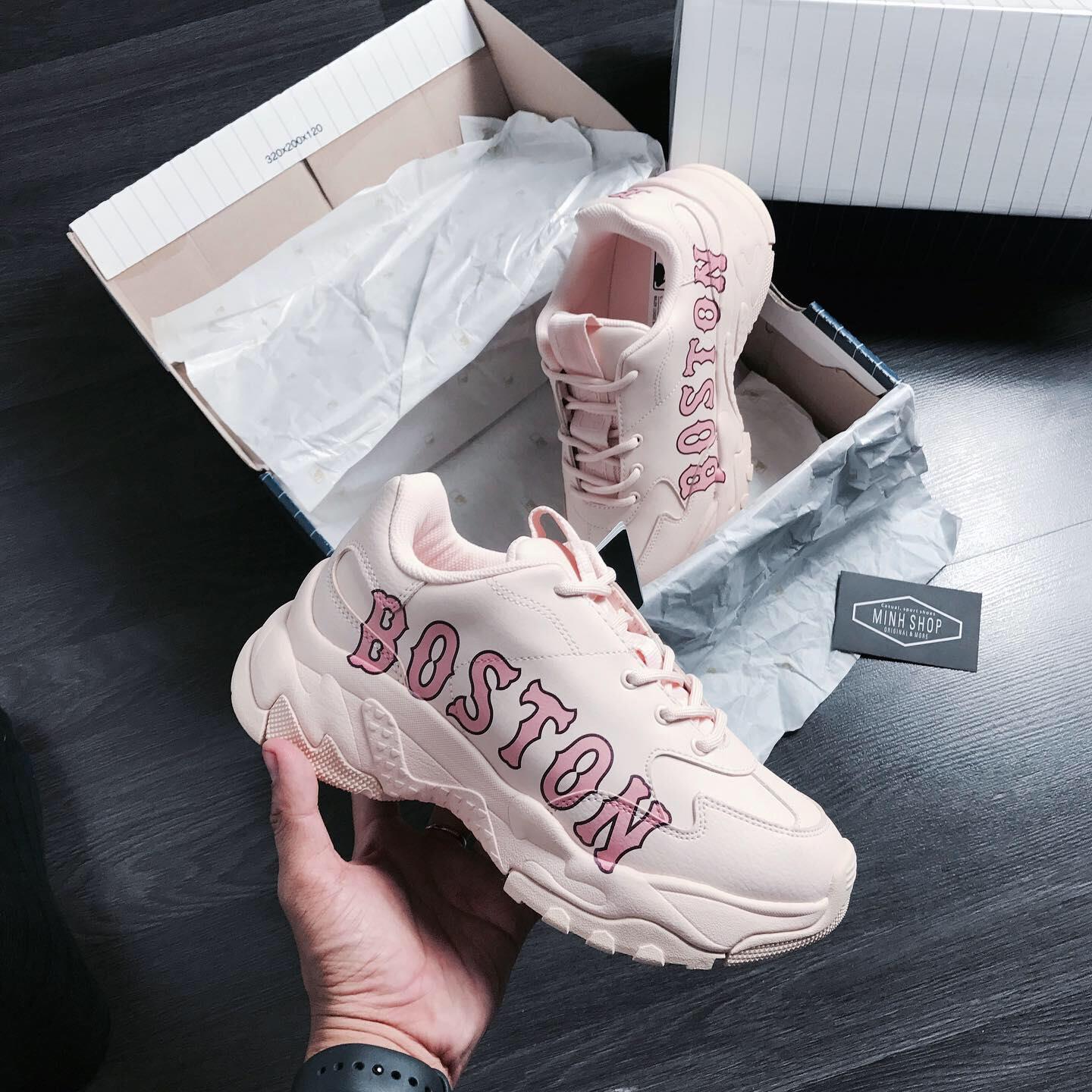 MLB Boston Shoe  Pink  Eur 375 Womens Fashion Footwear Sneakers on  Carousell